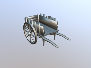 medieval cart Model 3D