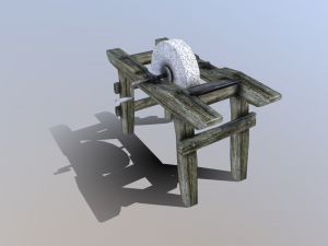 medieval grindstone Modelo 3D