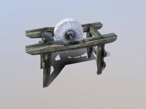 medieval grindstone 3D-Modell