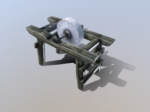 medieval grindstone 3D-Modell