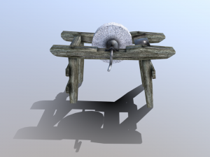medieval grindstone 3D-Modell