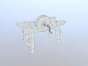 medieval grindstone 3D-Modell