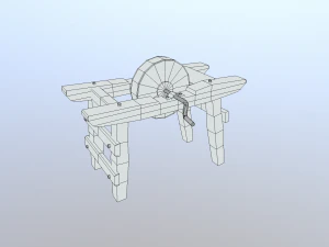 medieval grindstone 3D Model