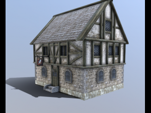 medieval house 02 Modèle 3D