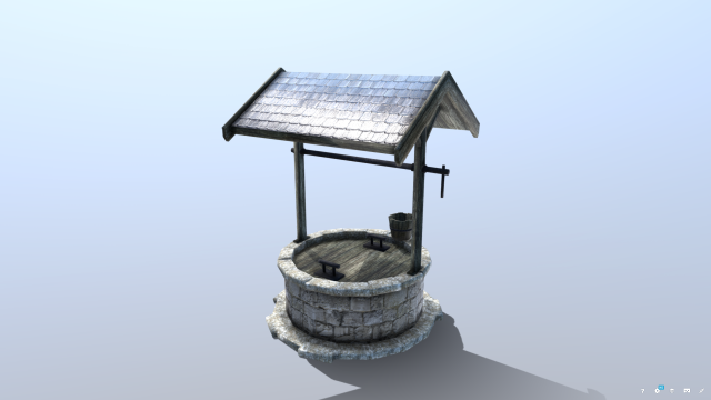 medieval well 3D Model .c4d .max .obj .3ds .fbx .stl .blend 