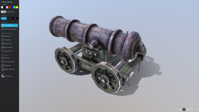 ships cannon 3D Model .c4d .max .obj .3ds .fbx .stl .blend 