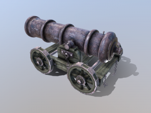 ships cannon 3D Model