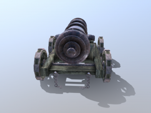 ships cannon 3D Model