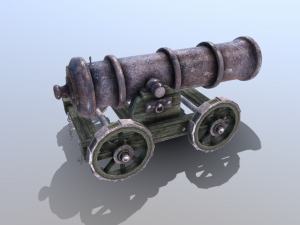ships cannon 3D Model