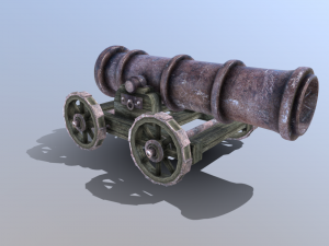 ships cannon 3D Model