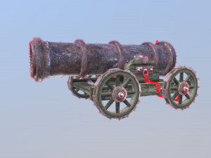 ships cannon 3D Model