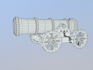 ships cannon 3D Model