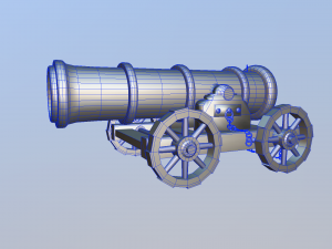 ships cannon 3D Model