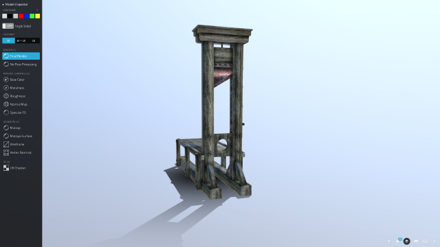 guillotine 3D Model .c4d .max .obj .3ds .fbx .stl .blend 