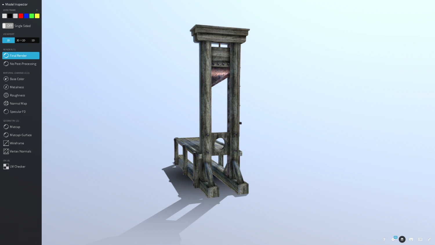guillotine 3D Model .c4d .max .obj .3ds .fbx .stl .blend 