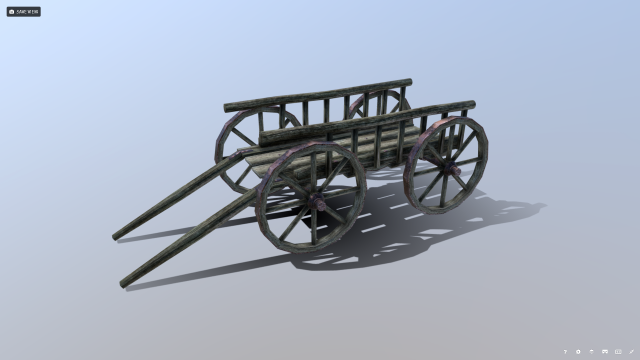 medieval cart Model 3D .c4d .max .obj .3ds .fbx .stl .blend 