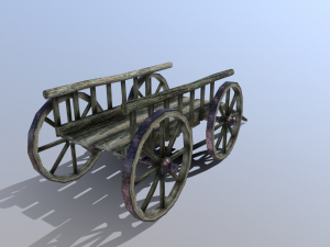 medieval cart Model 3D