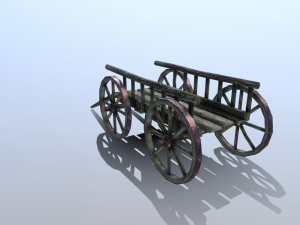 medieval cart Model 3D