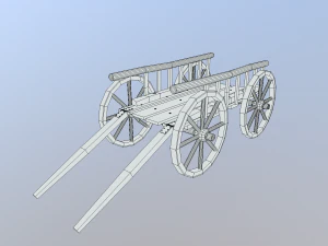 medieval cart 3D Model