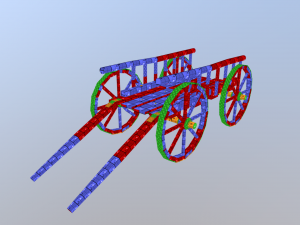 medieval cart Model 3D