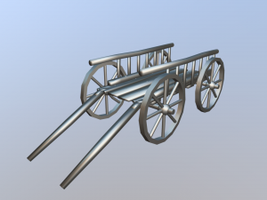 medieval cart Model 3D