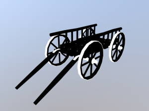 medieval cart Model 3D