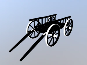 medieval cart 3D Model