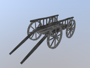 medieval cart Model 3D