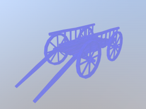 medieval cart Model 3D