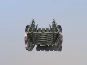 medieval wattle cart 3D Model