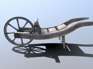 medieval wheelbarrow 3D Model