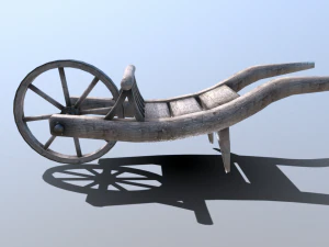 medieval wheelbarrow 3D Model
