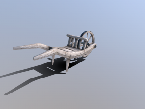 medieval wheelbarrow 3D Model
