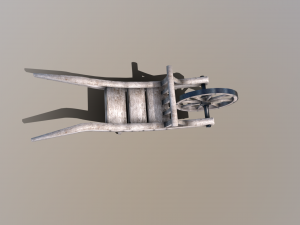 medieval wheelbarrow 3D Model