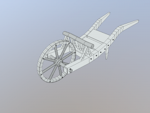 medieval wheelbarrow 3D Model