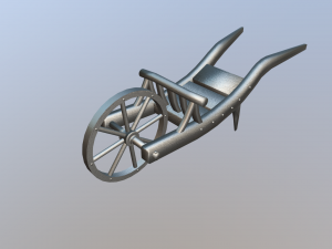 medieval wheelbarrow 3D Model