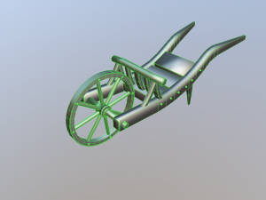 medieval wheelbarrow 3D Model