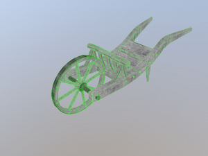 medieval wheelbarrow 3D Model