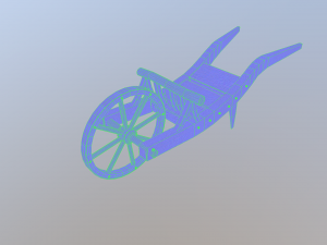 medieval wheelbarrow 3D Model