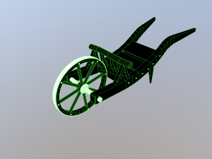 medieval wheelbarrow 3D Model