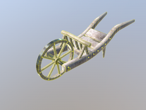 medieval wheelbarrow 3D Model