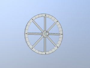 medieval cart wheel 3D Model