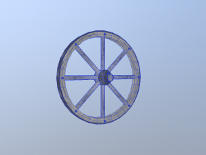 medieval cart wheel 3D Model