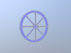 medieval cart wheel 3D Model