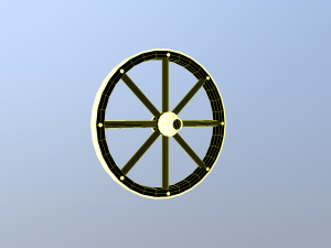 medieval cart wheel 3D Model