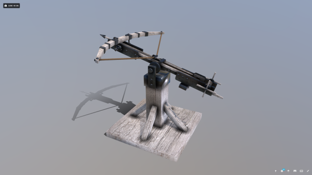 siege ballista 3Dモデル .c4d .max .obj .3ds .fbx .stl .blend 