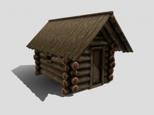 medieval cabin 3D 모델
