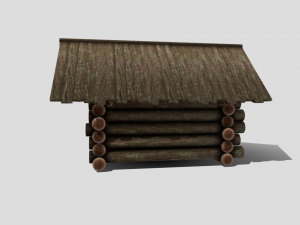 medieval cabin Model 3D