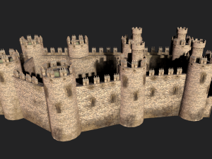 medieval castle 3D मॉडल