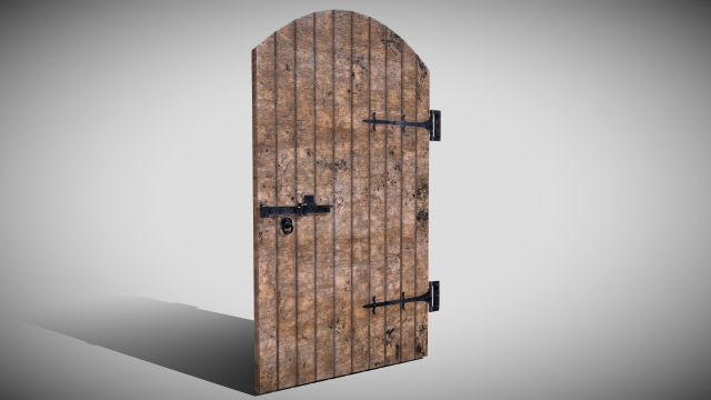 medieval arched door Modèle 3D .c4d .max .obj .3ds .fbx .stl .blend 